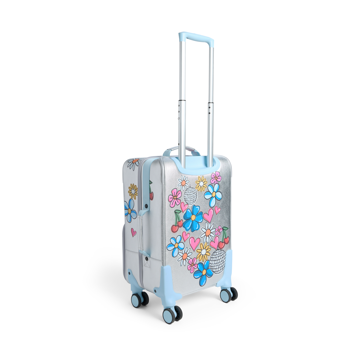 Logan Carry-On Suitcase in Graffiti, styled with child traveler