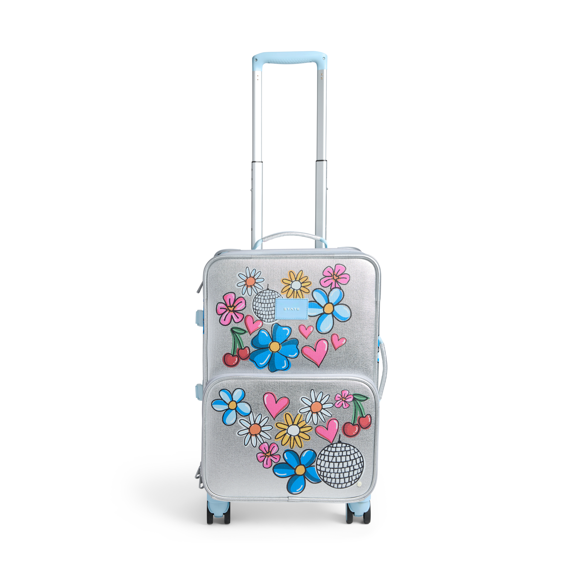 Logan Carry-On Suitcase in Graffiti, front view