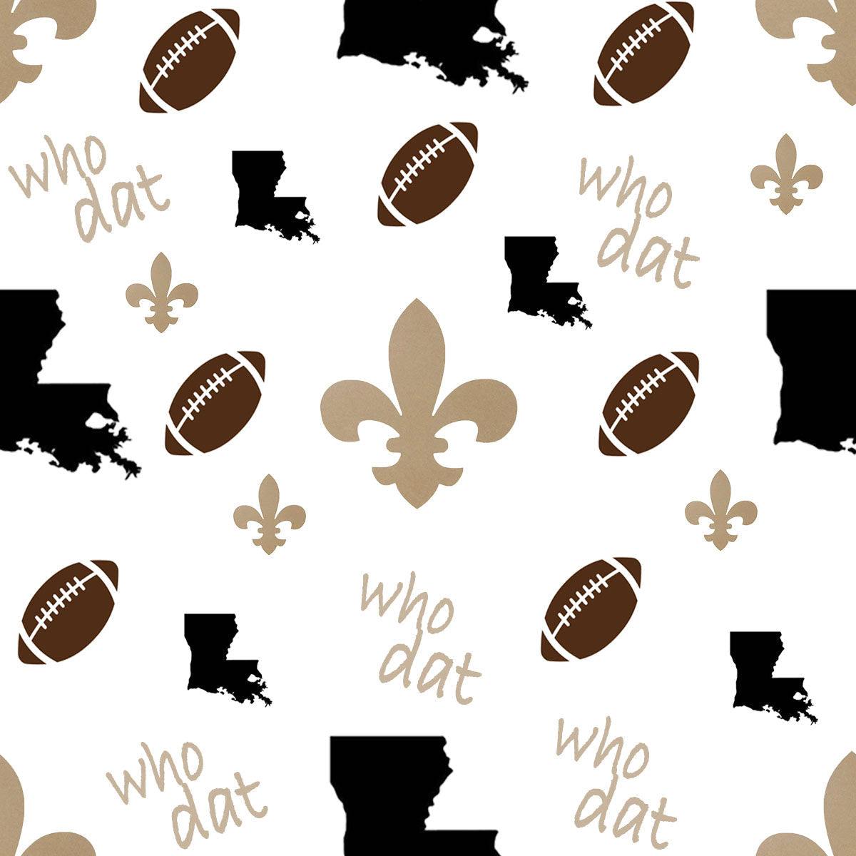 Who Dat Ruffle Bamboo Pajamas