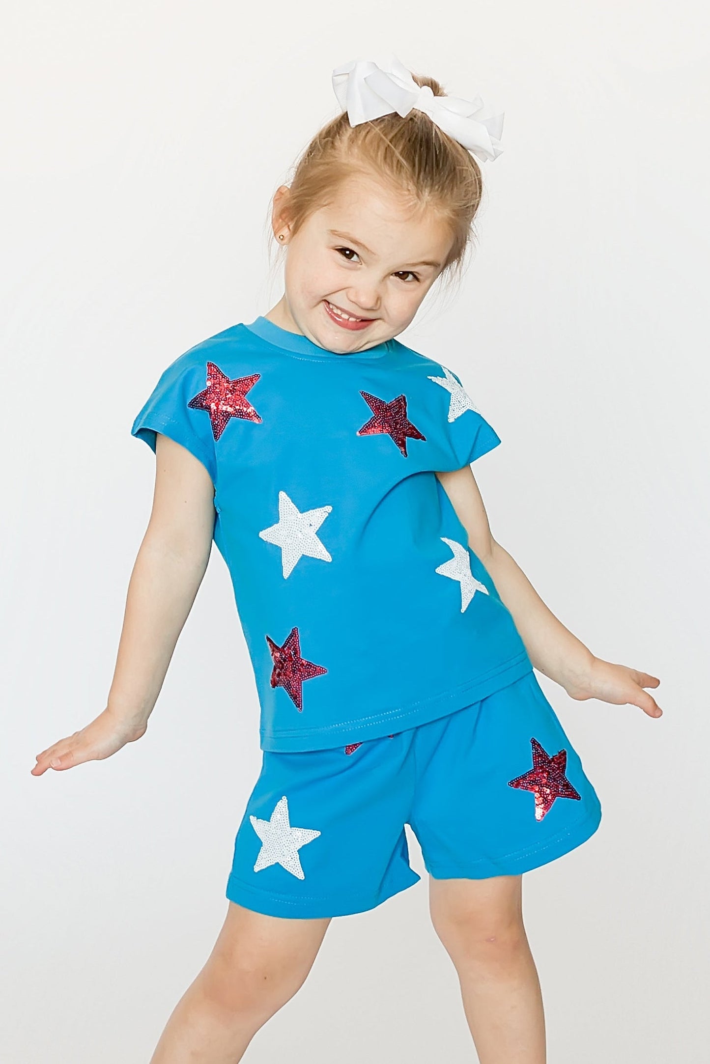 Stars sequin top front view