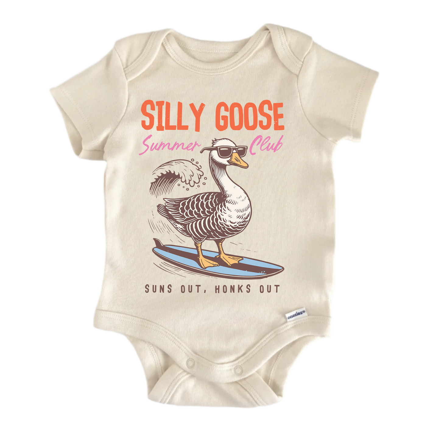 Silly Goose Summer Club Newborn Baby Onesie® Onesie®