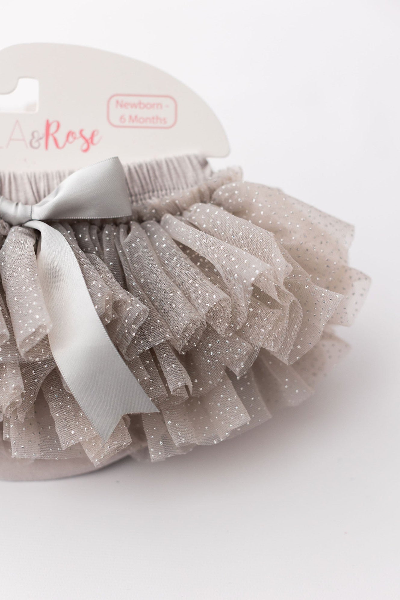 Silver glitter ruffle tutu bloomer detail view