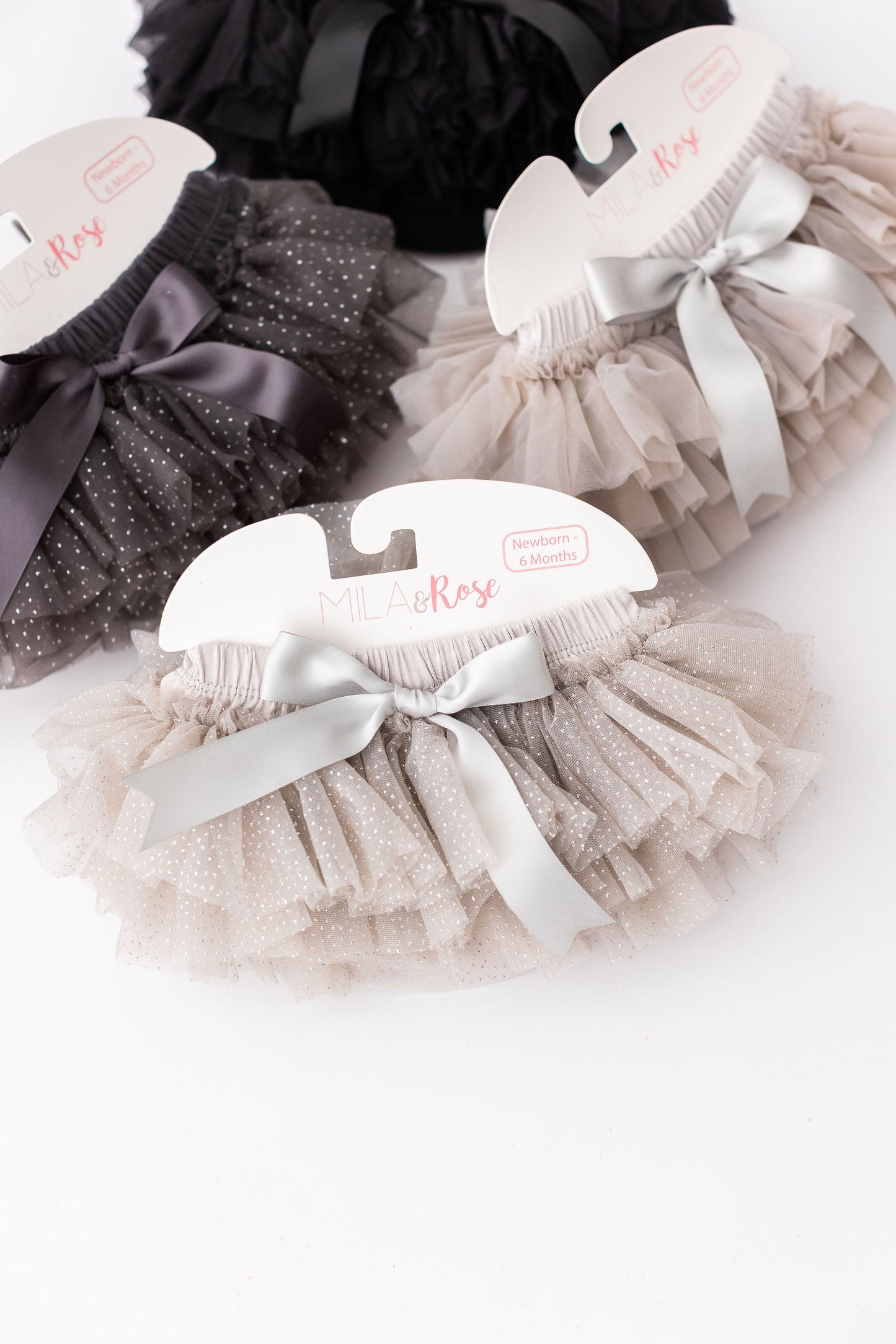 Silver glitter ruffle tutu bloomer back view