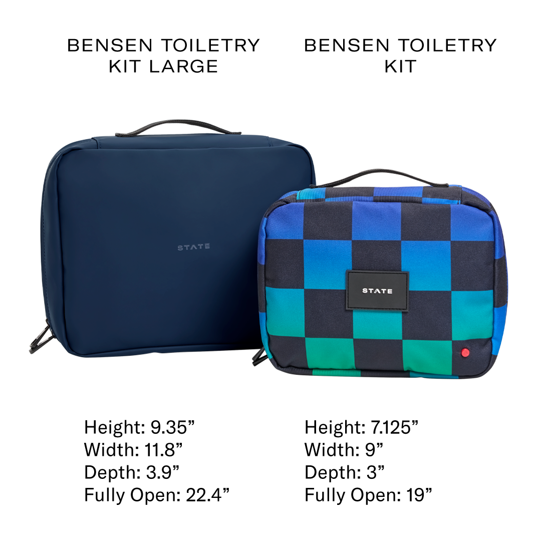 Bensen large toiletry kit interior view