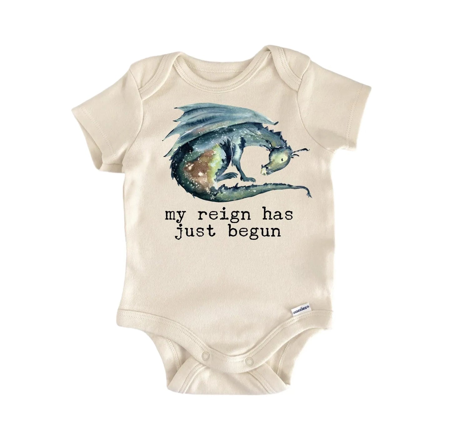 Sleeping Dragon Green Newborn Baby Onesie® Onesie®