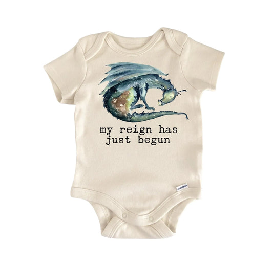 Sleeping Dragon Green Newborn Baby Onesie®