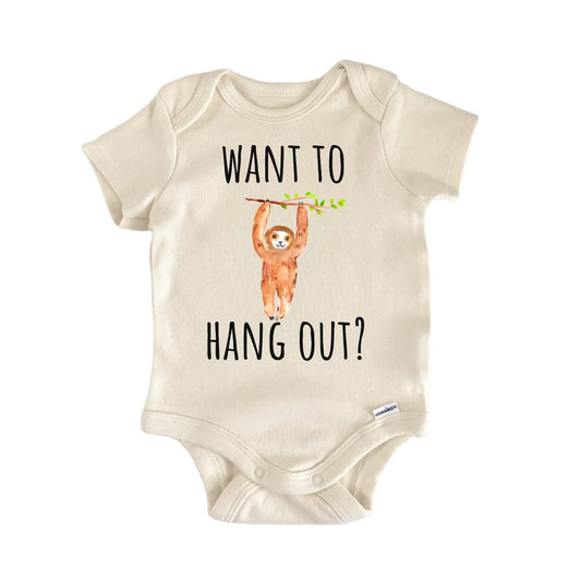 Sloth Hang Out Animal Baby Gift Baby Bodysuit