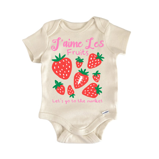 Strawberry France French Newborn Baby Onesie®