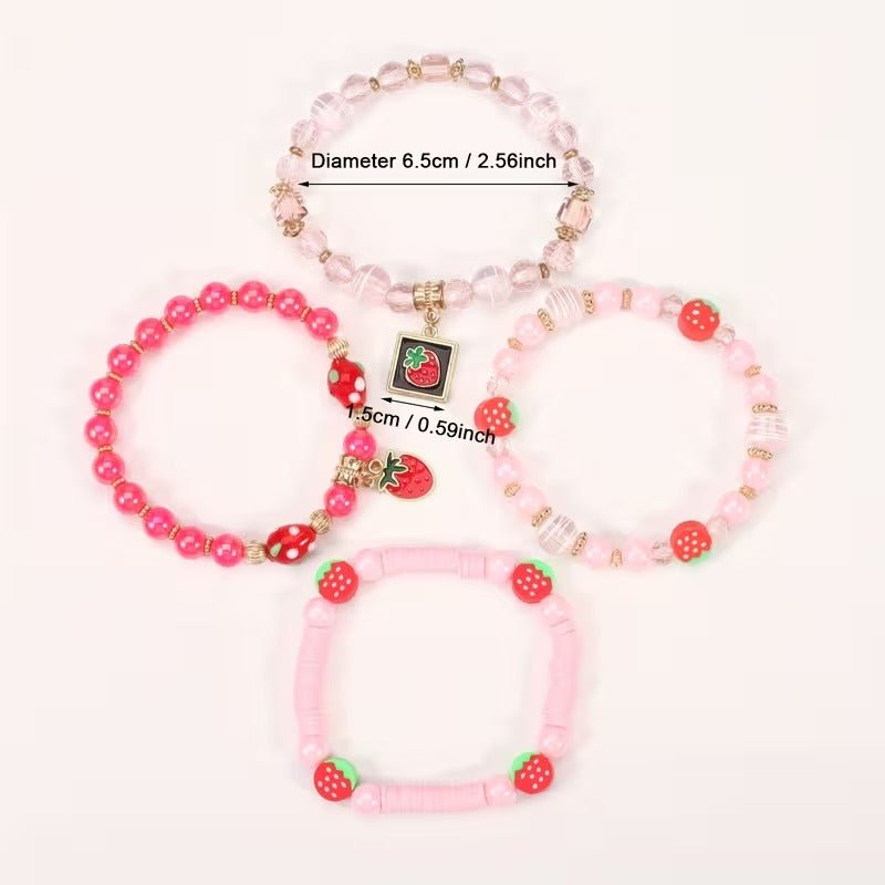 Strawberry Sweetness Bracelet Set detail view