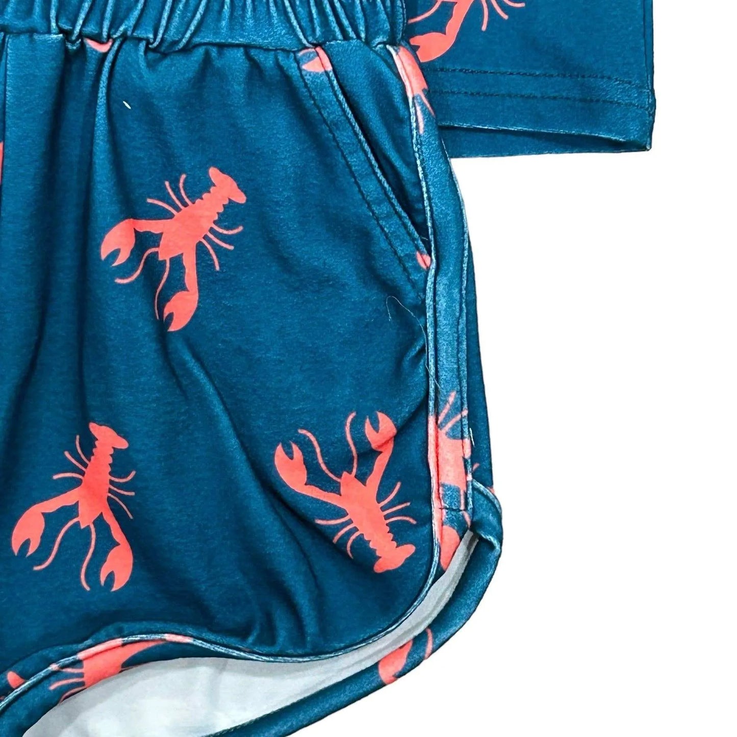 Sugar Bee Clothing Navy Crawfish 2 Piece Lounge Set