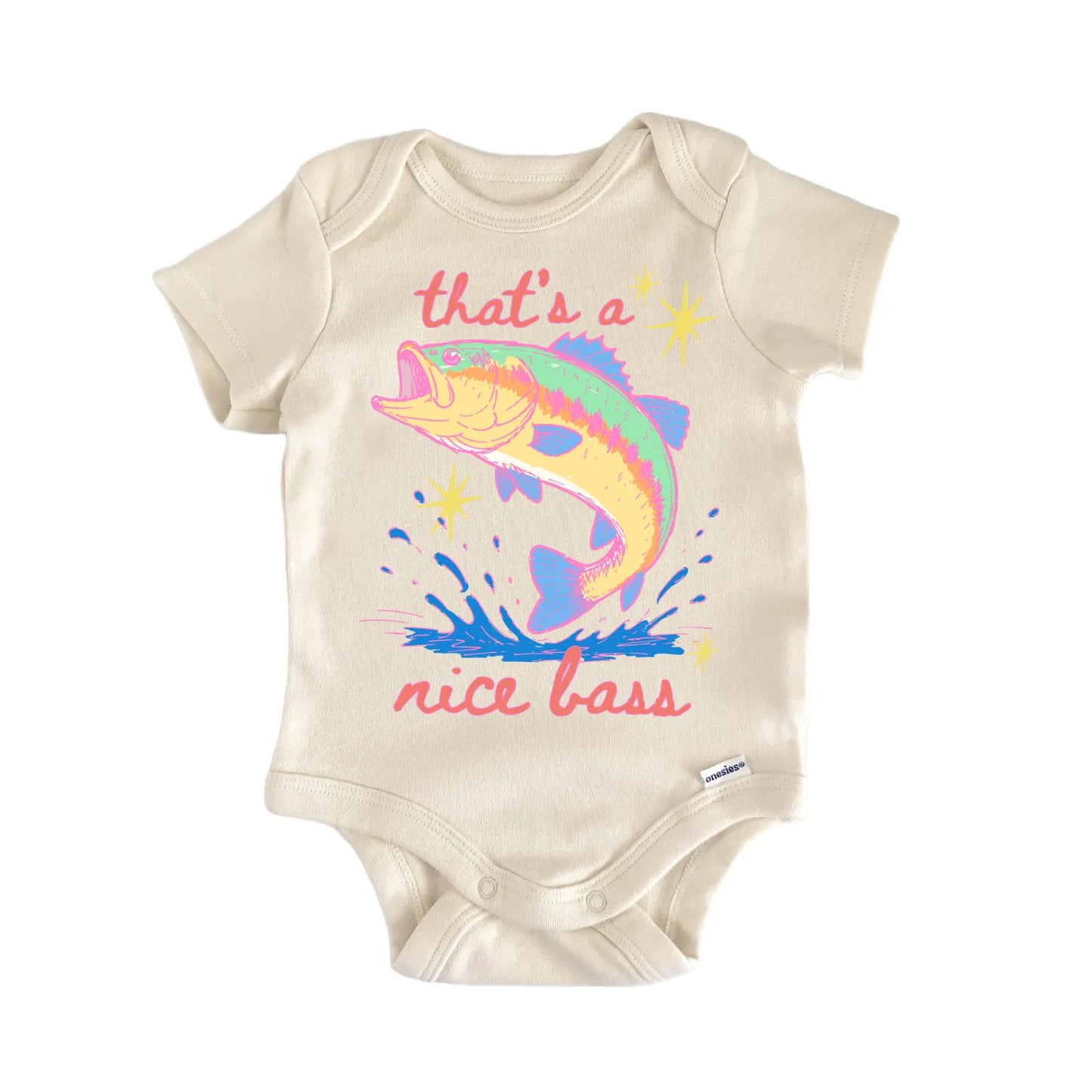 Summer Fishing Nice Bass Baby Gift Baby Bodysuit
