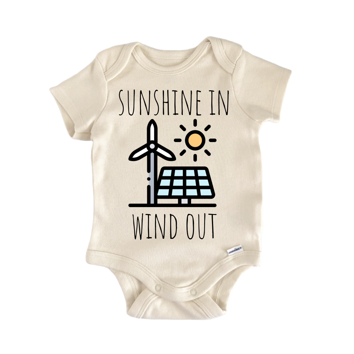 Sun Wind Renewable Energy Newborn Baby Onesie® Onesie®