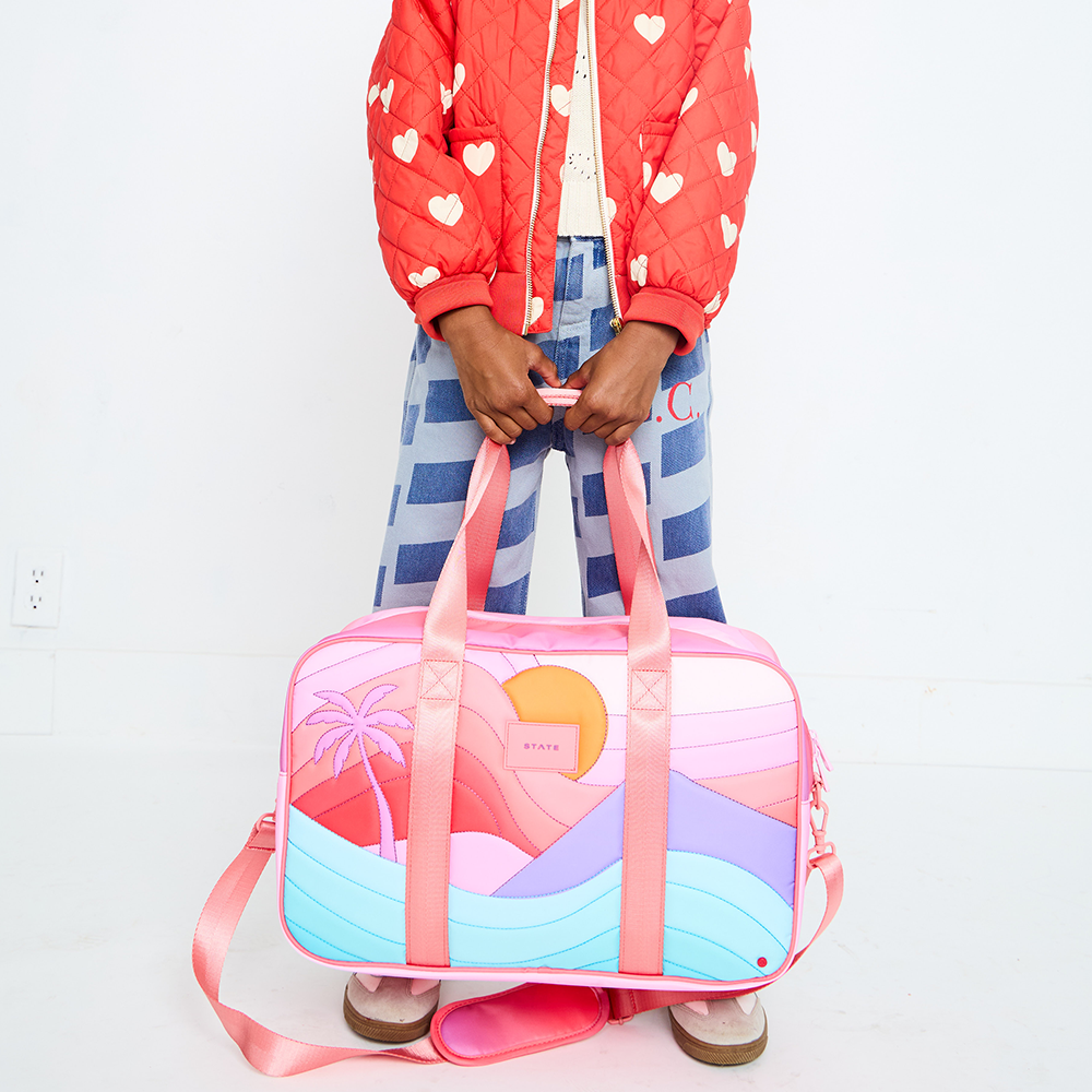 Rockaway Duffle in Sunset, back view