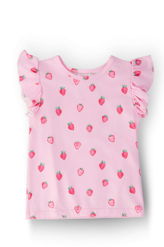 Sweet Strawberries S/S Ruffle Tee