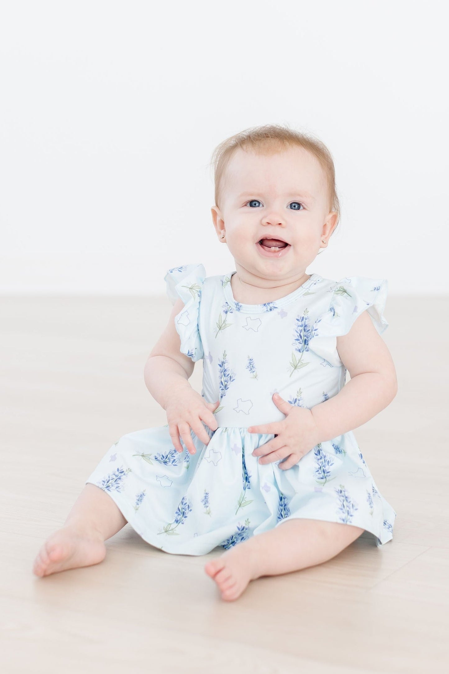 Texas Bluebonnets S/S Flutter Twirl Bodysuit