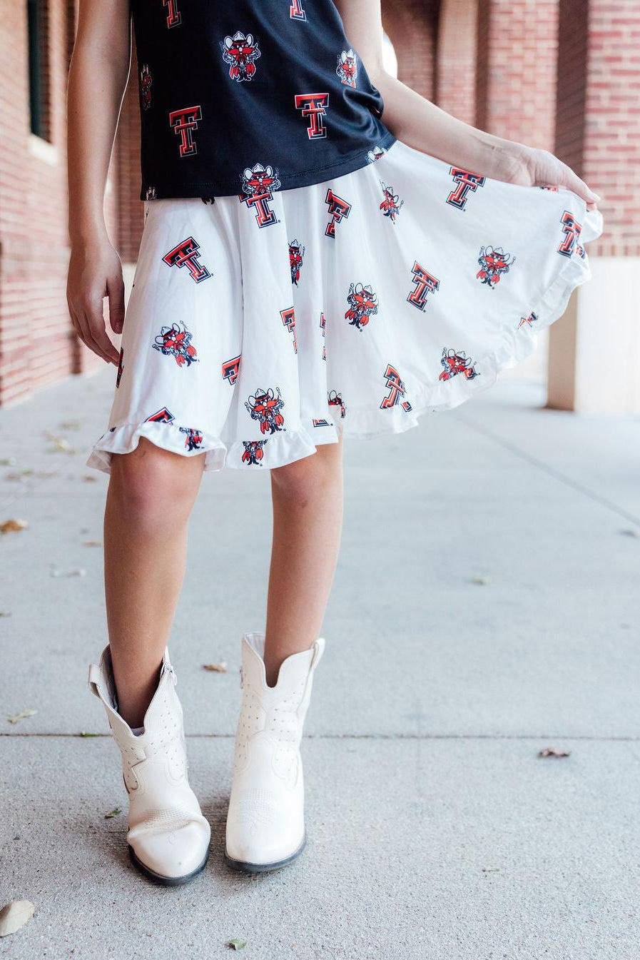 Texas Tech White Raider Red Twirl Skort