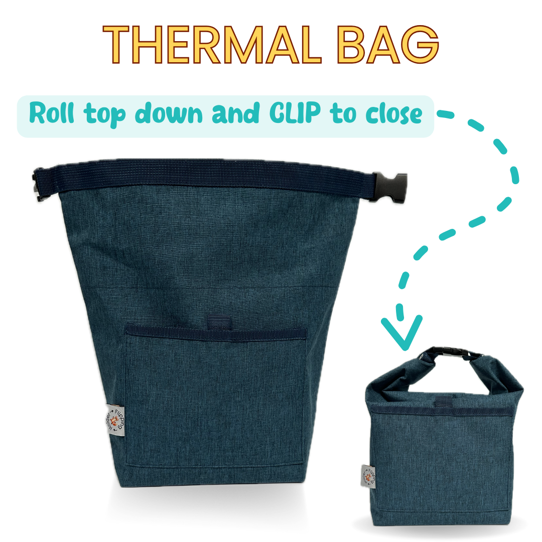 Blue thermal tote for Flipping Holder bundle