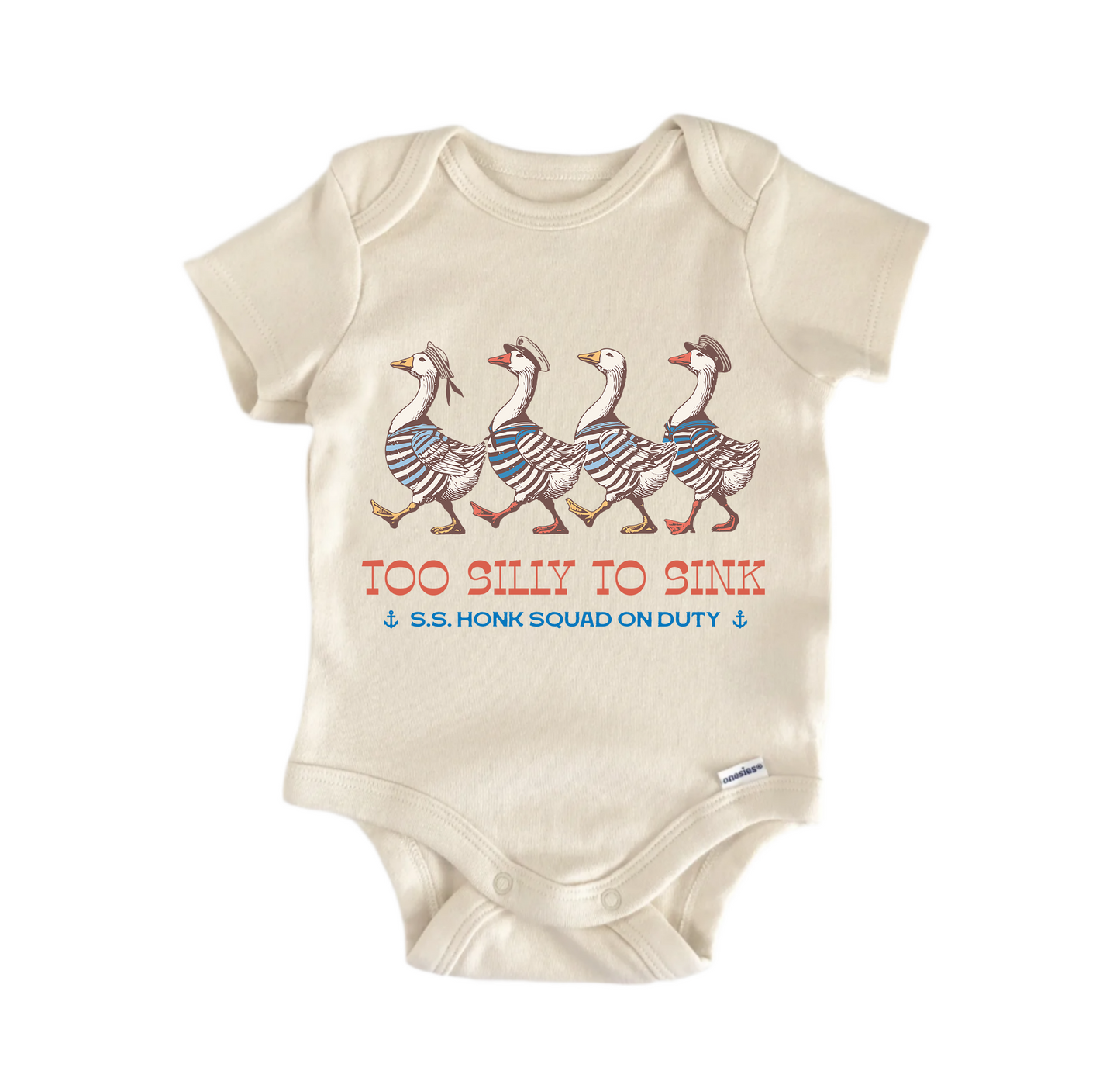 Too Silly Too Sink Goose Newborn Baby Onesie® Onesie®