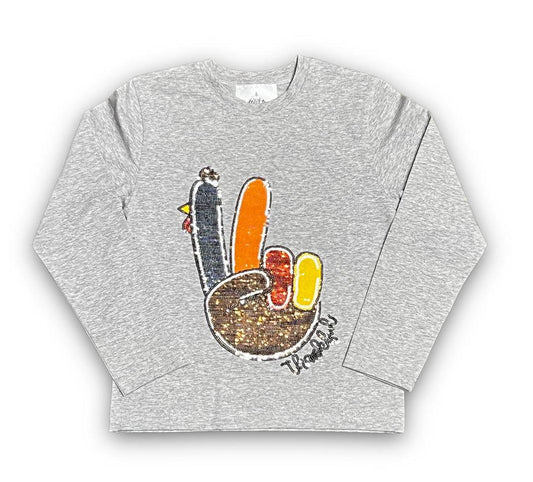 Turkey Long Sleeve Sequin Kid Shirt