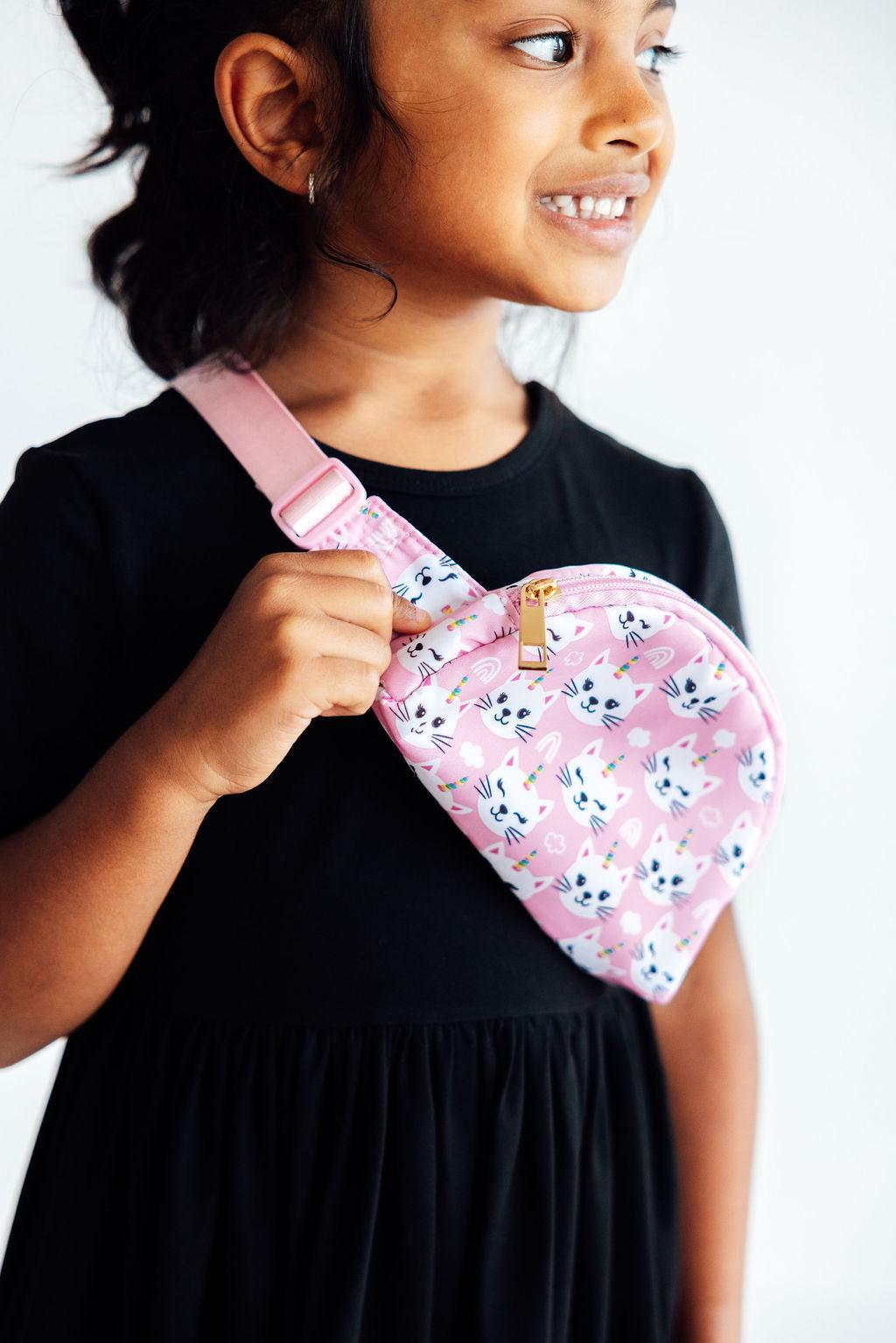 Unicorn Kitties Belt Bag styling detail