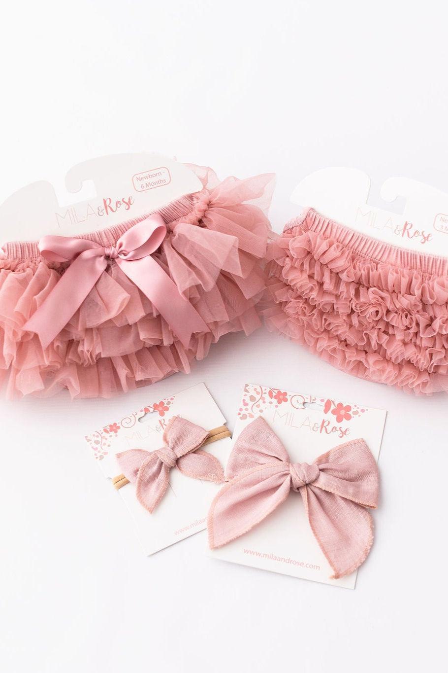 Vintage Pink Ruffle Bum Bloomer Ruffle Bloomer - side view