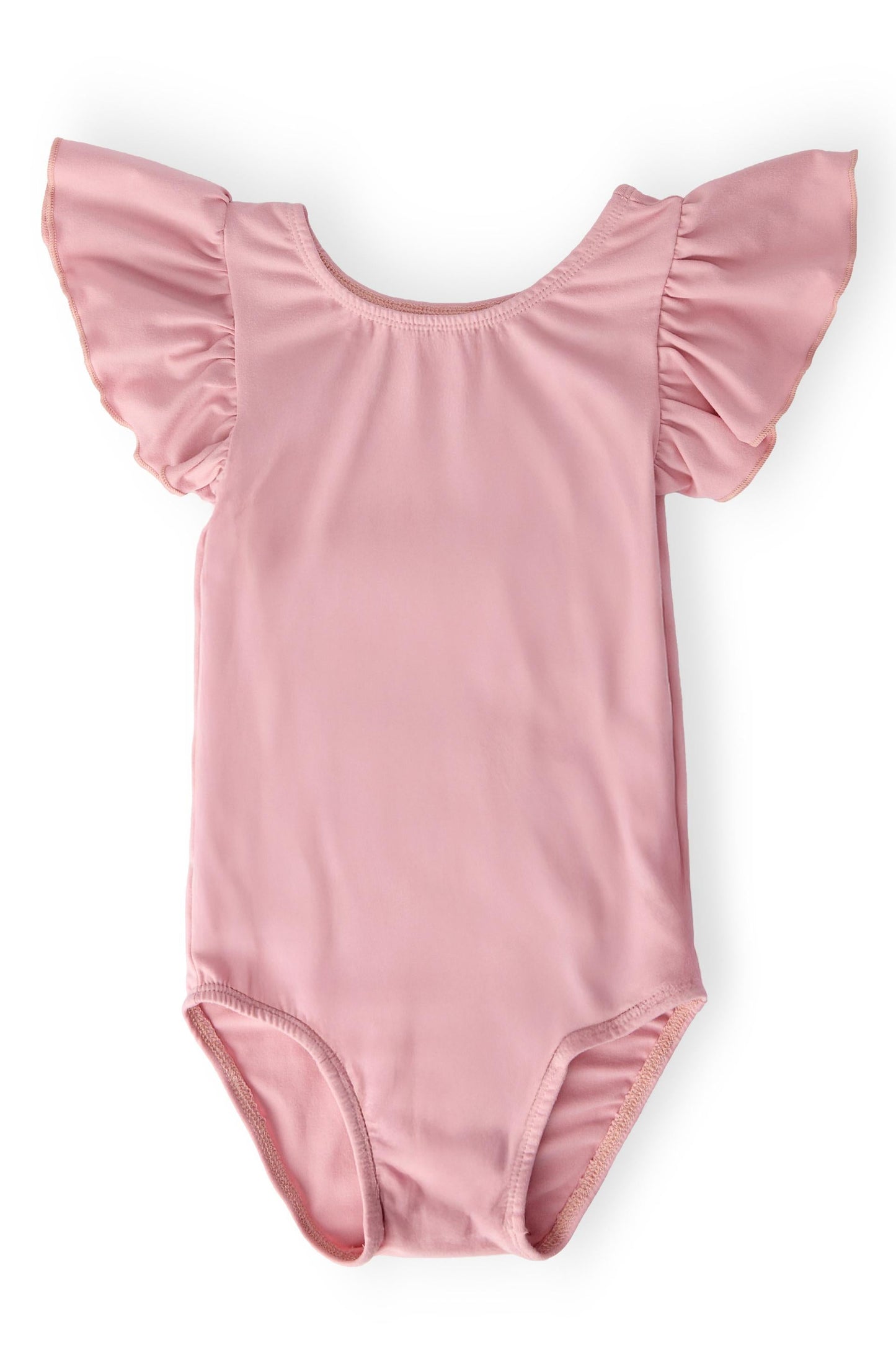 Vintage Pink S/S Flutter Sleeve Leotard