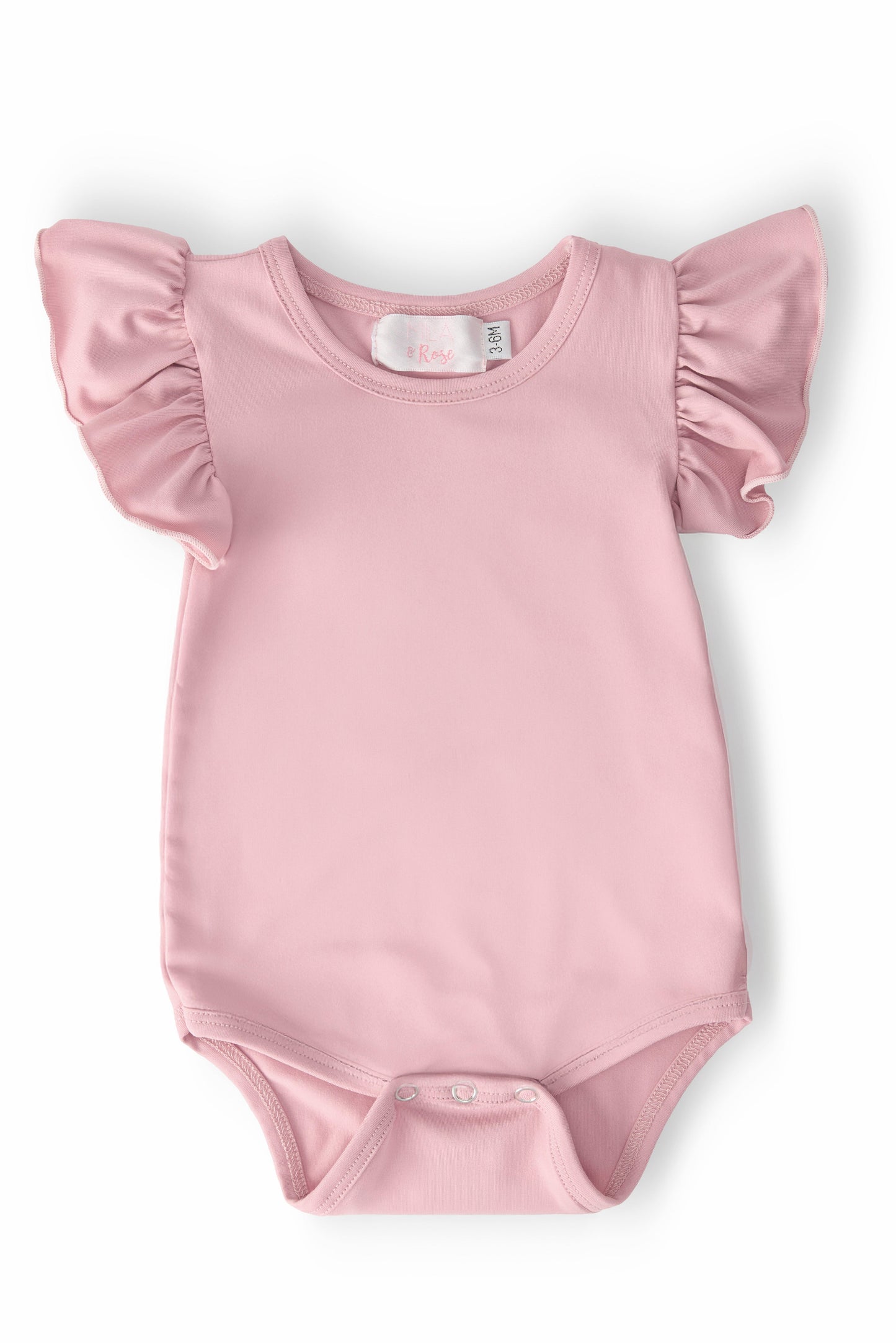 Vintage Pink S/S Flutter Bodysuit