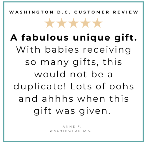 Gift Set: Washington D.C. Baby Muslin Swaddle Blanket and Burp Cloth/Bib Combo