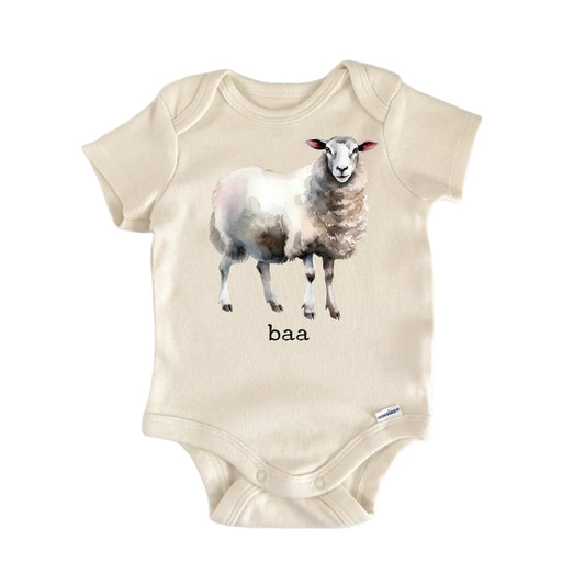 White Sheep Baa Farm Newborn Baby Onesie®