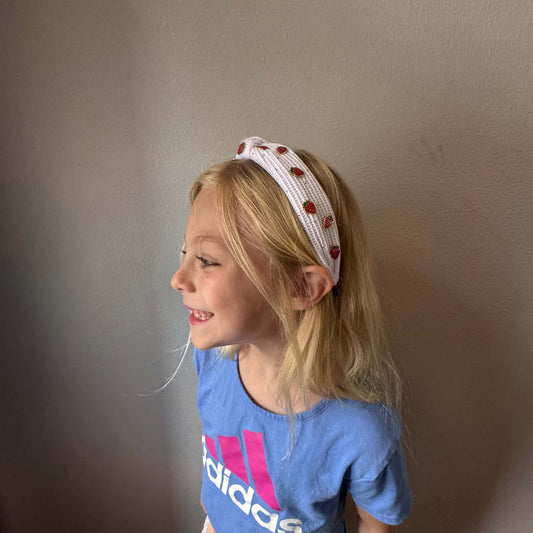 White Strawberry Headband