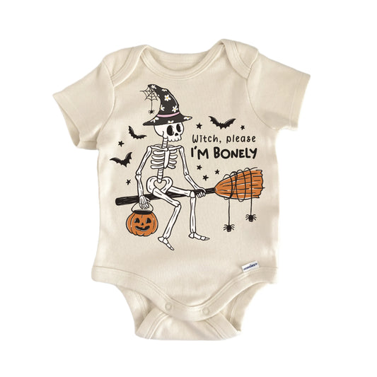 Witch Please Skeleton Newborn Baby Onesie®