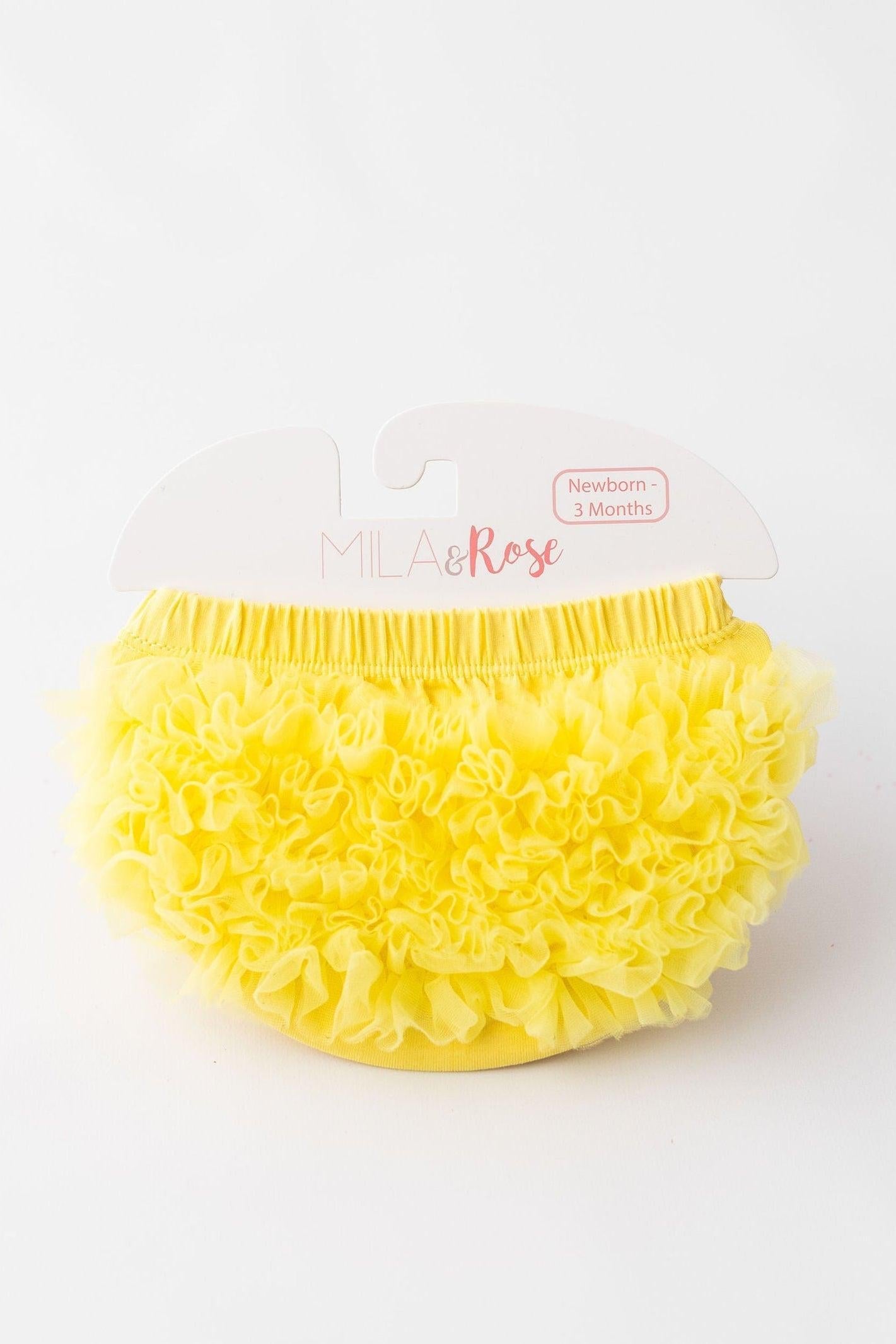 Yellow Ruffle Bum Bloomer Ruffle Bloomer - front view