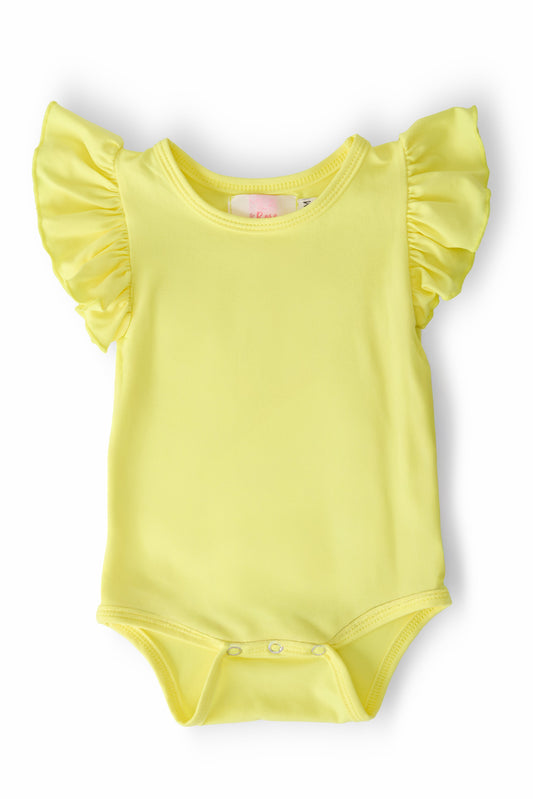 Yellow S/S Flutter Bodysuit