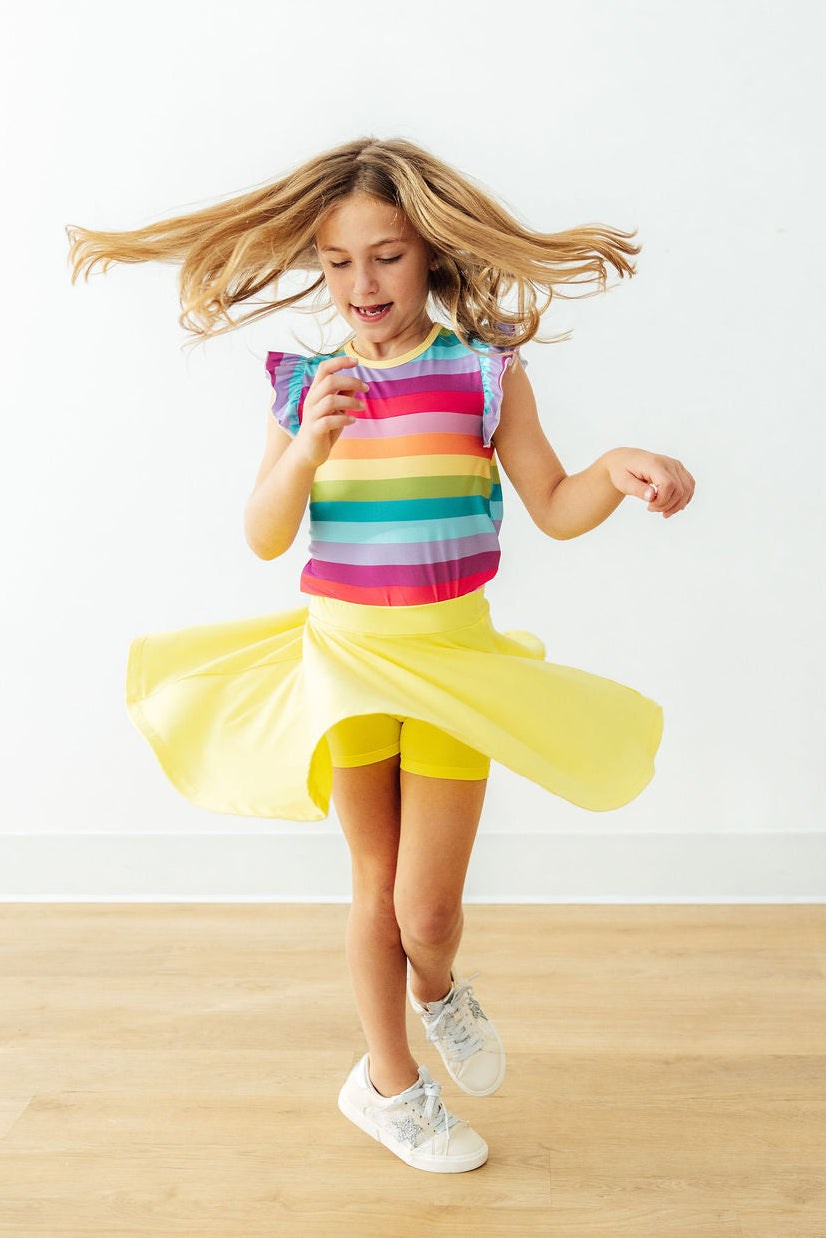 Yellow Twirl Skort
