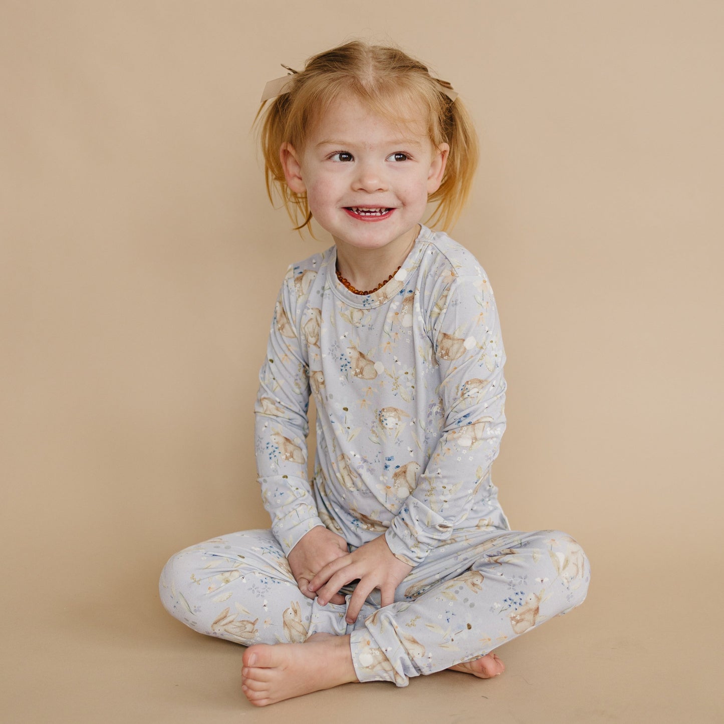 Bunny Blossoms 2pc Bamboo Pajamas
