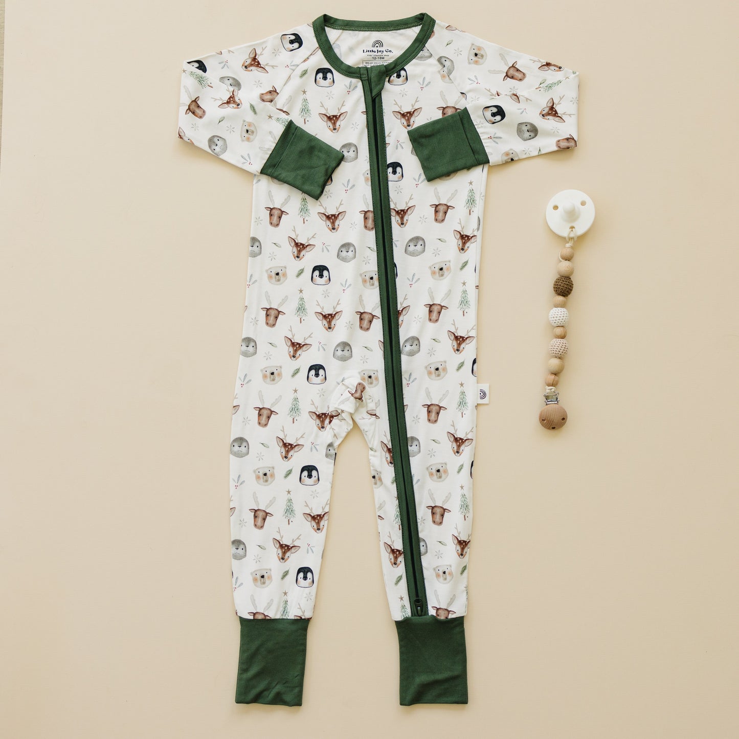 North Pole Pals Bamboo Zippy Romper *0/3m left
