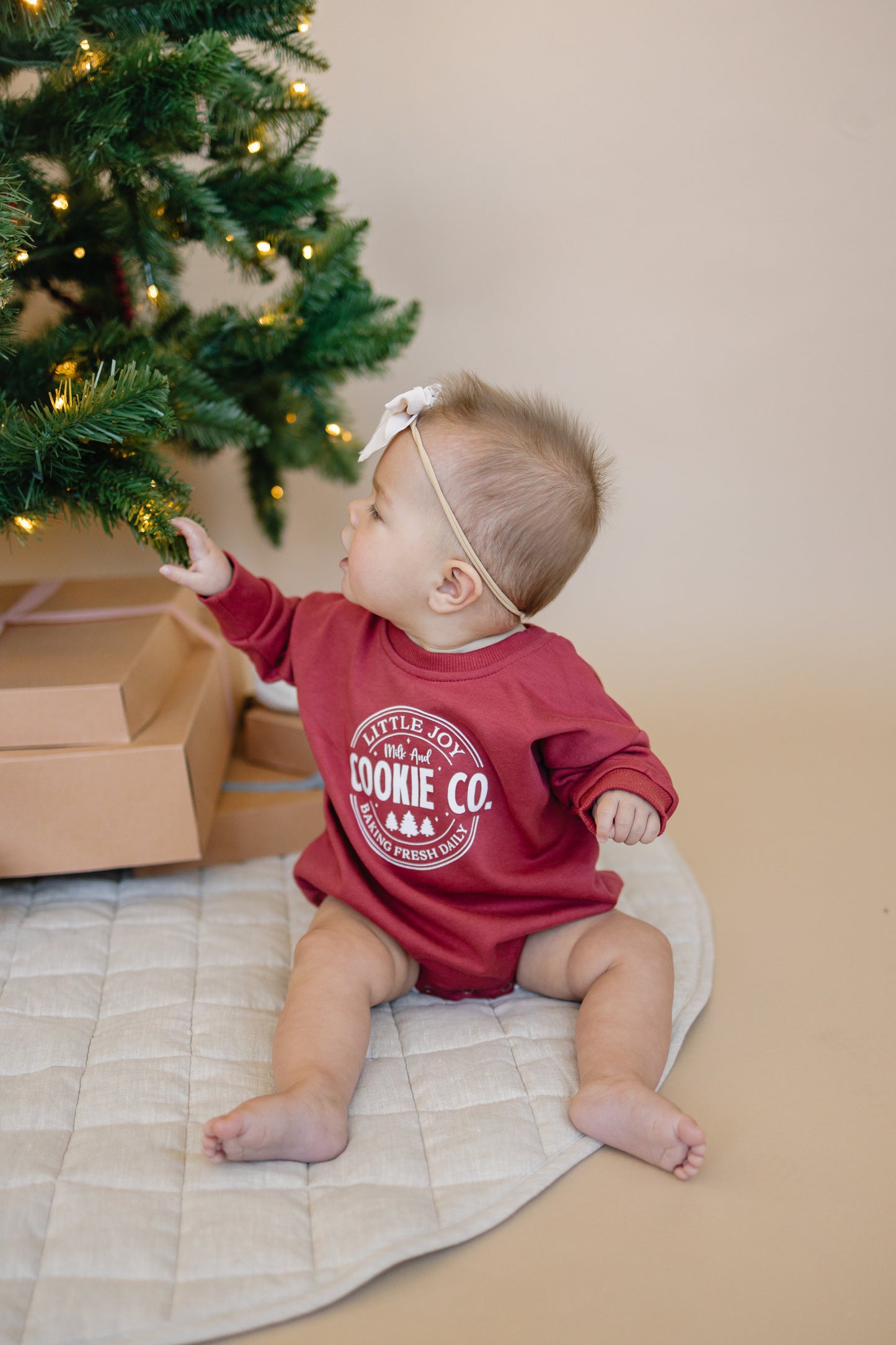 Little Joy Cookie Co. Christmas Sweatshirt Romper