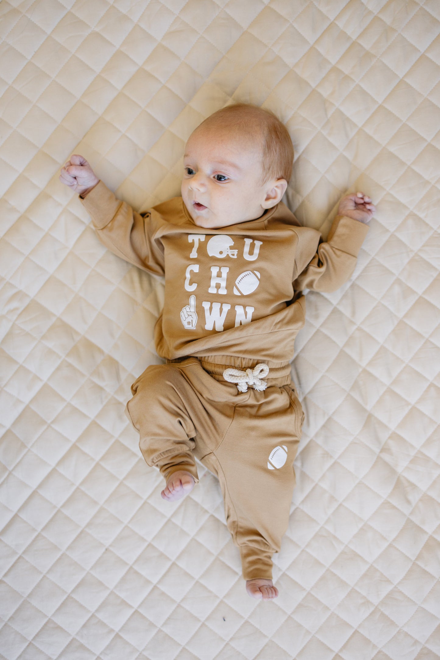 Touchdown Football Bamboo Crewneck & Jogger Set  *2T-5T left