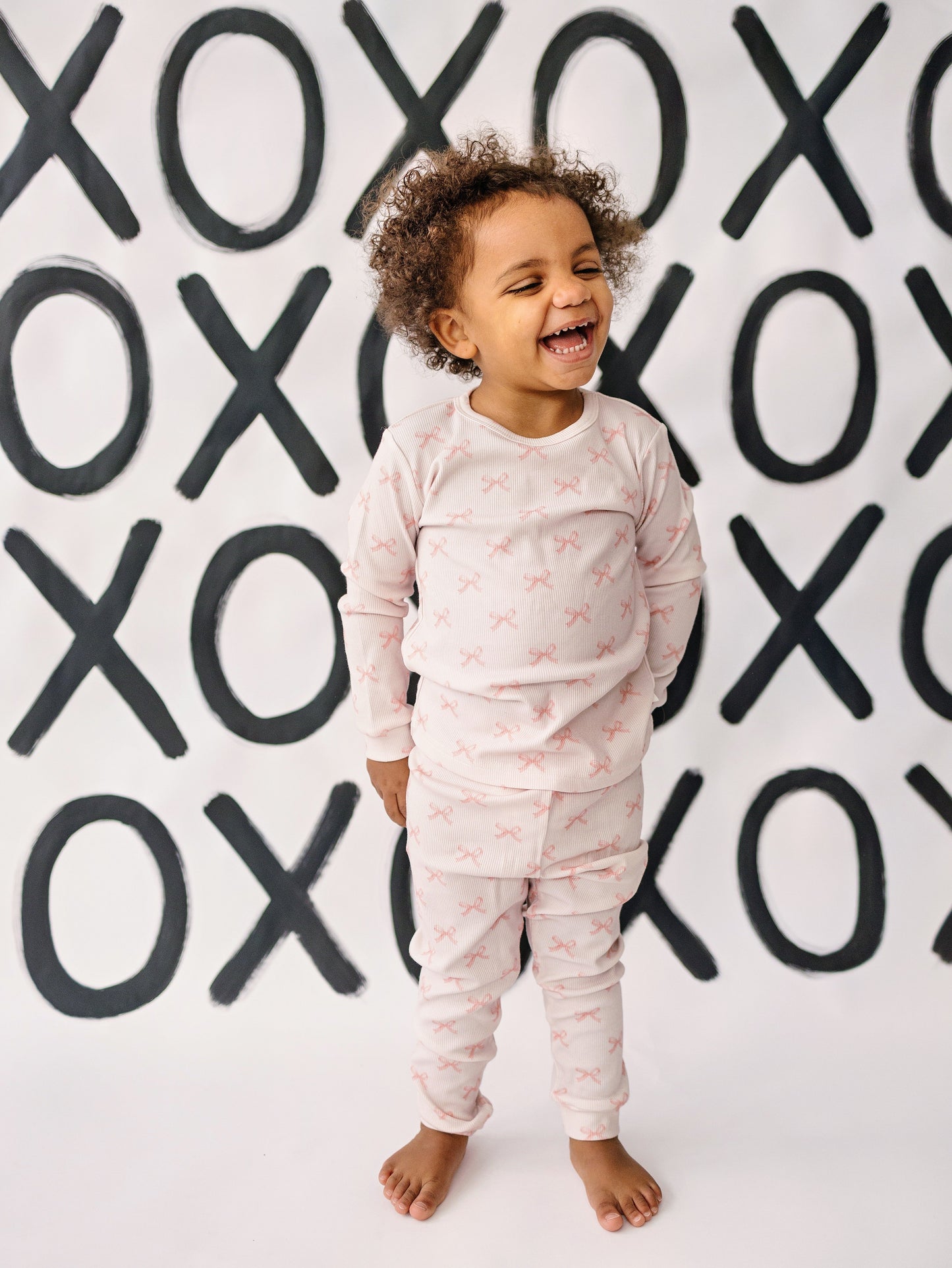 Blushing Bows 2pc Bamboo Pajamas