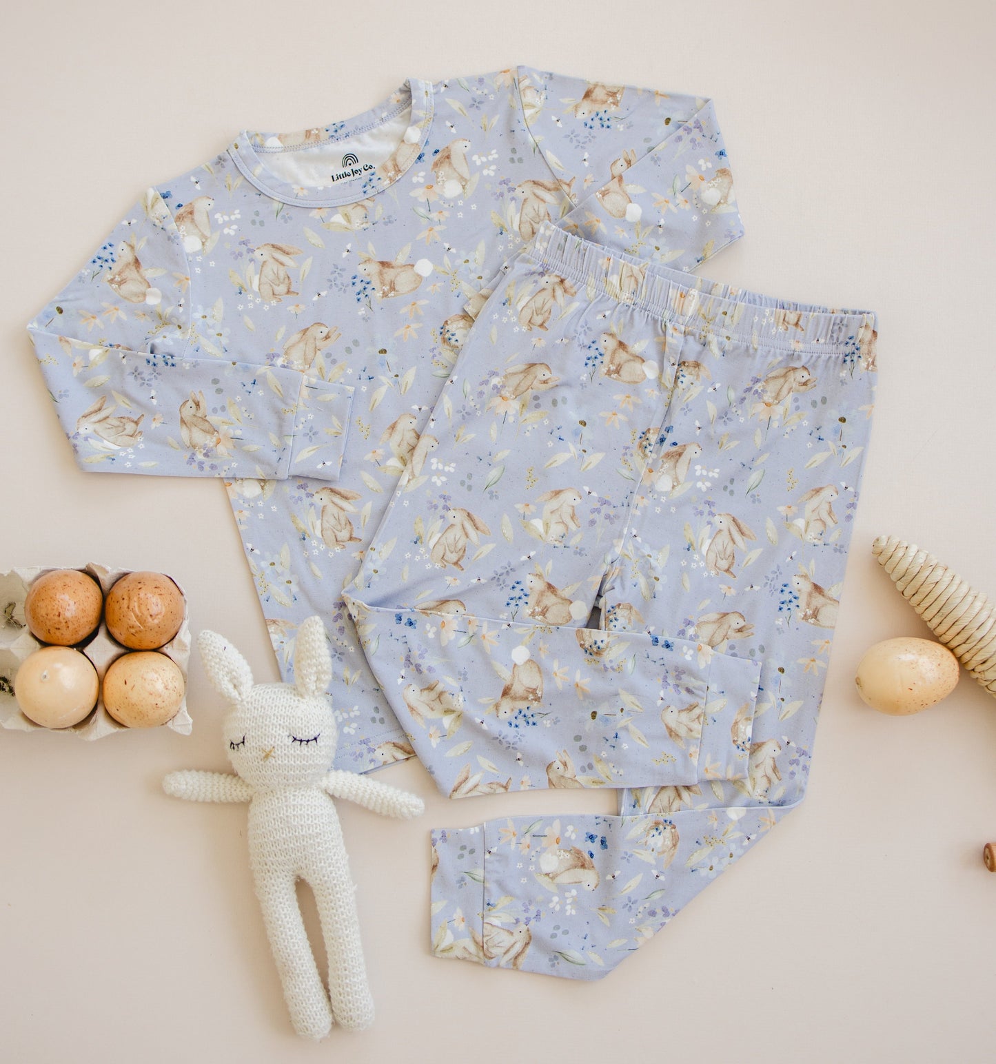 Bunny Blossoms 2pc Bamboo Pajamas