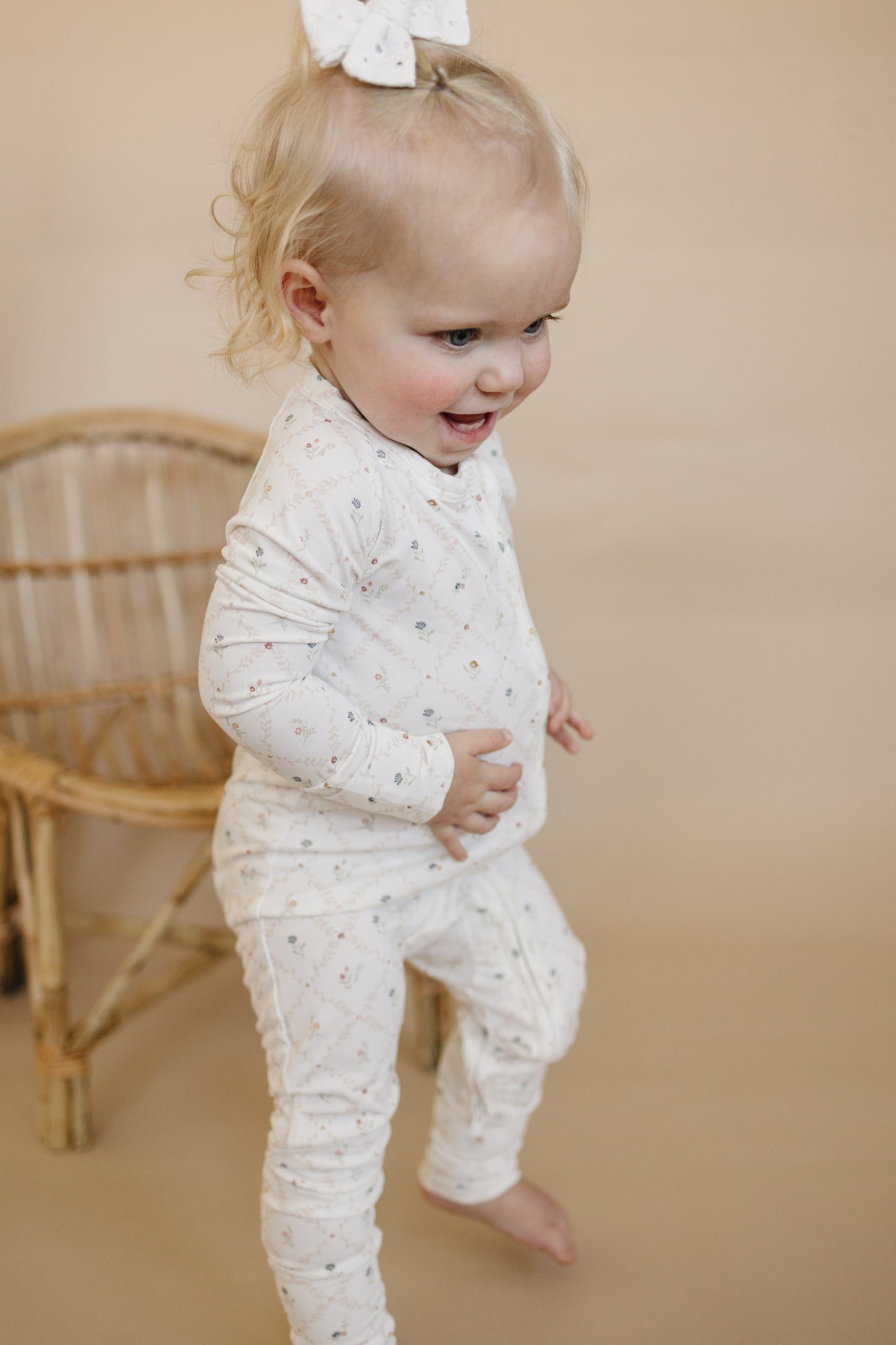 Vintage Blooms Bamboo Zippy Pajamas