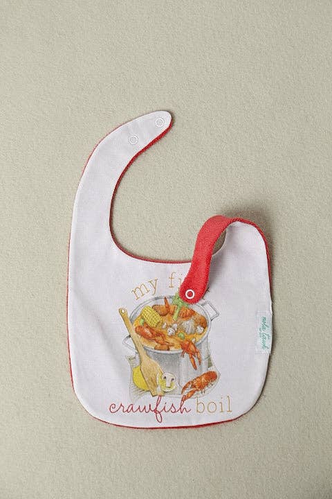 Nola Tawk - My First Crawfish Boil Organic Cotton Baby Bib