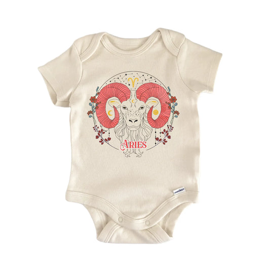 Aries Astrology Zodiac Signs Baby Gift Baby Bodysuit