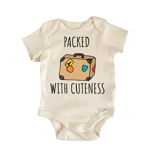 Travel Adventure Luggage Airplane Baby Gift Baby Bodysuit