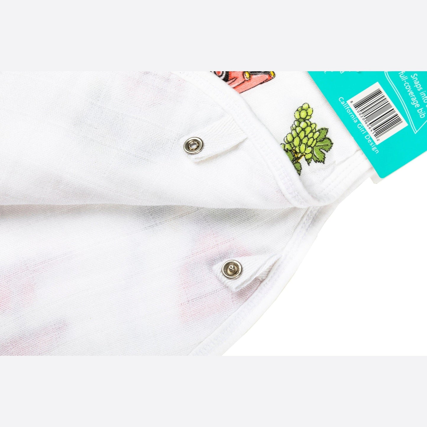 Gift Set: California Girl Muslin Swaddle Blanket and Burp Cloth/Bib Combo