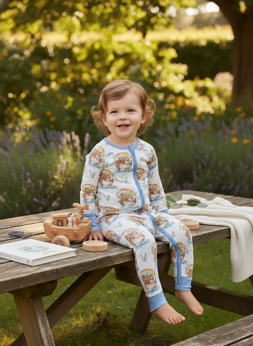 Noah's Ark bamboo pajamas