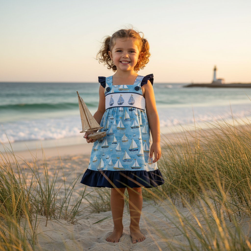 Sail away ruffle dress