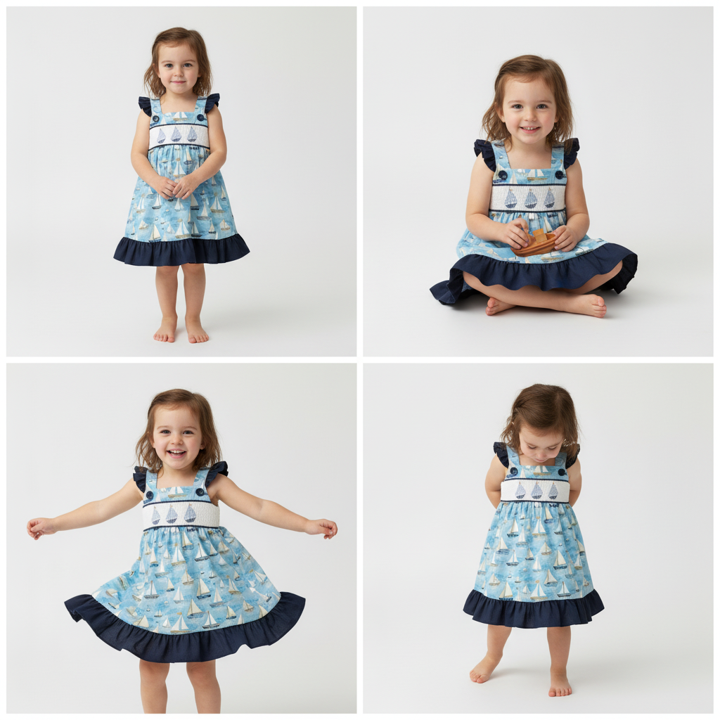 Sail away ruffle dress