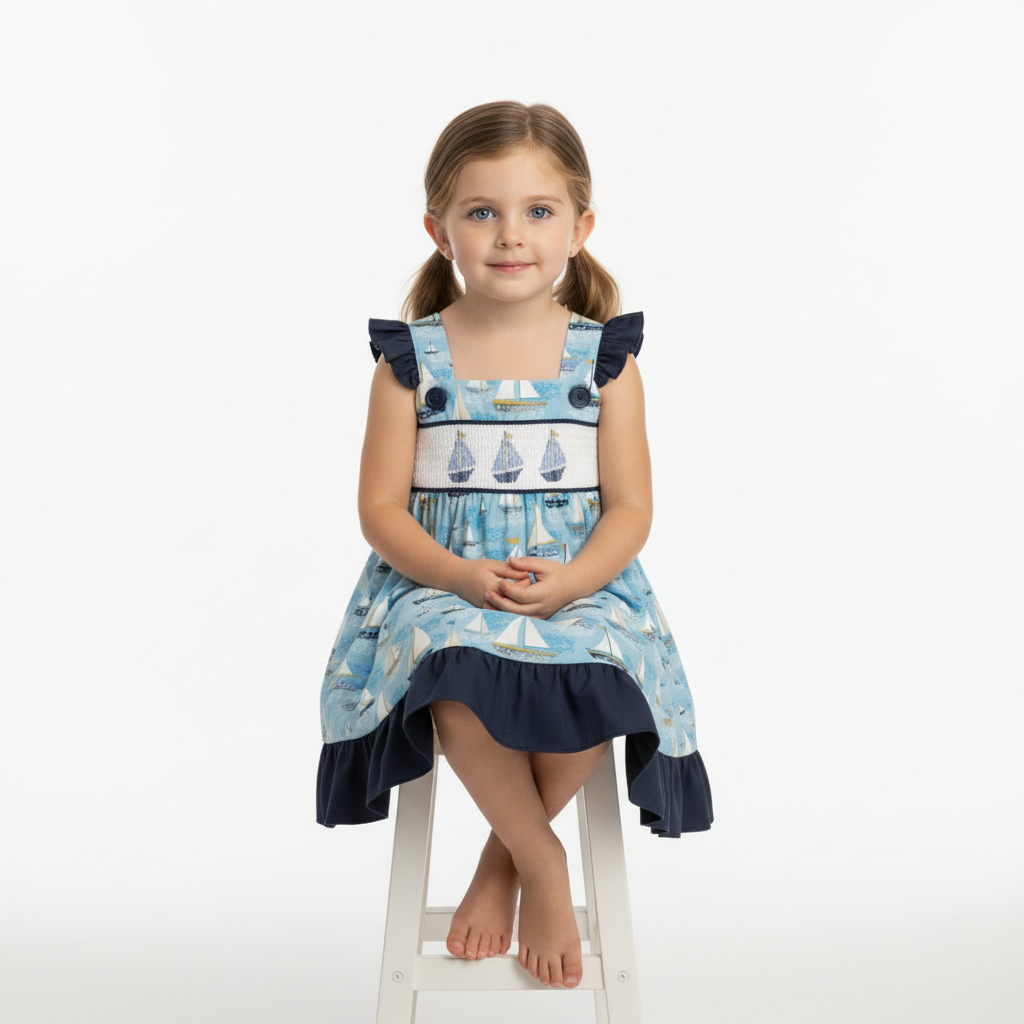 Sail away ruffle dress