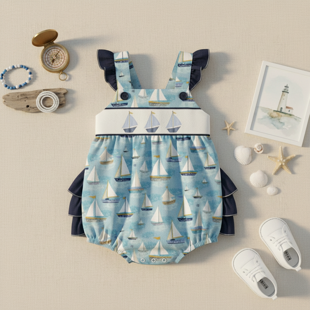 Sailboat Ruffle romper